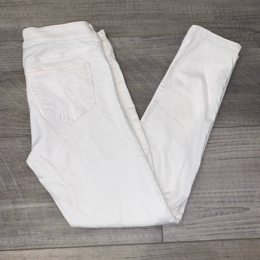 Hollister white skinny jeans